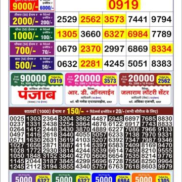 Lottery Result Today August 11, 2025