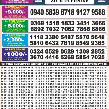 Lottery Result Today August 12, 2025