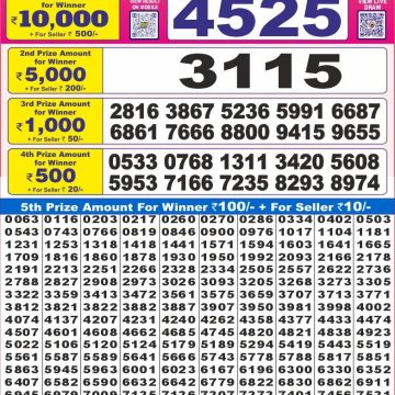 Lottery Result Today August 16, 2025