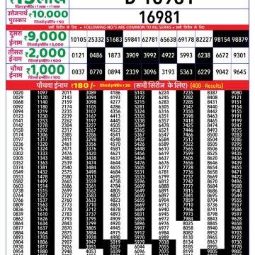 Lottery Result Today August 19, 2025