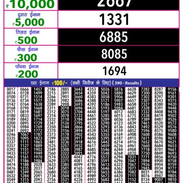 Lottery Result Today August 20, 2025