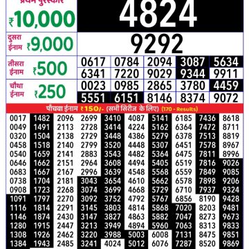 Lottery Result Today August 29, 2025