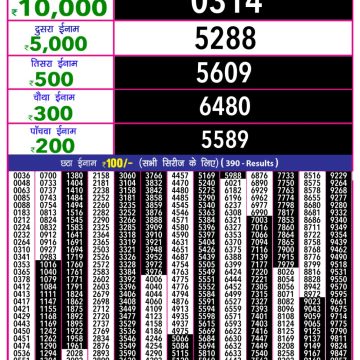 Lottery Result Today August 29, 2025