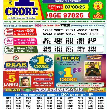 Lottery Result Today August 7, 2025