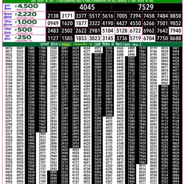 Lottery Result Today August 3, 2025