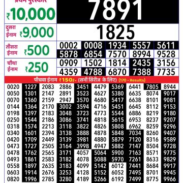 Lottery Result Today August 19, 2025