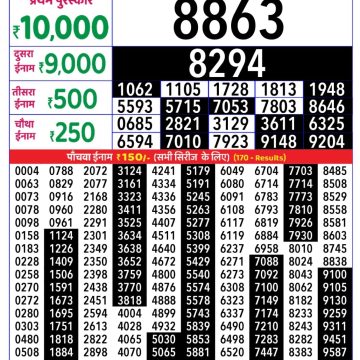 Lottery Result Today September 4, 2025