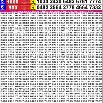 Lottery Result Today November 4, 2025