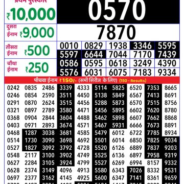 Lottery Result Today November 5, 2025