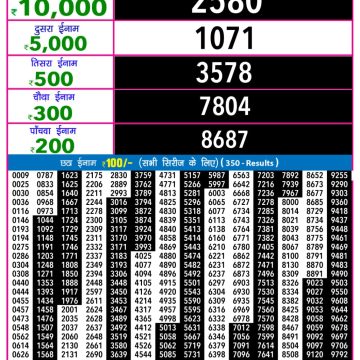 Lottery Result Today November 5, 2025