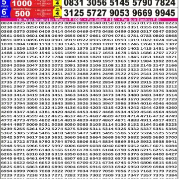 Lottery Result Today November 6, 2025