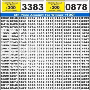Lottery Result Today November 9, 2025