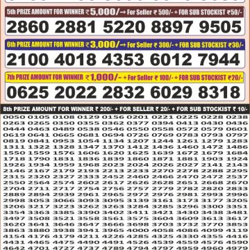 Lottery Result Today November 11, 2025