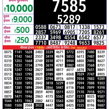 Lottery Result Today November 12, 2025
