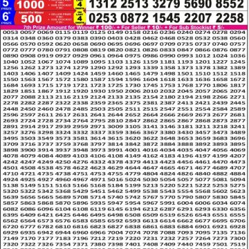 Lottery Result Today November 12, 2025
