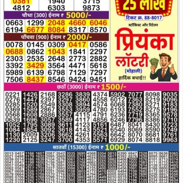 Lottery Result Today November 12, 2025
