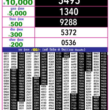 Lottery Result Today November 14, 2025