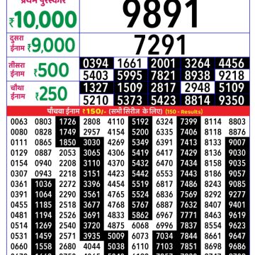 Lottery Result Today November 15, 2025