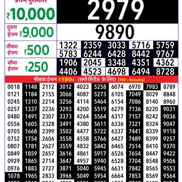 Lottery Result Today November 16, 2025