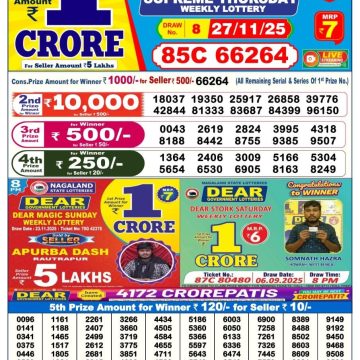 Lottery Result Today November 27, 2025
