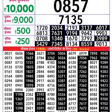 Lottery Result Today November 28, 2025