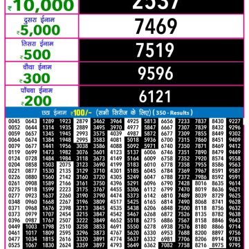 Lottery Result Today November 28, 2025