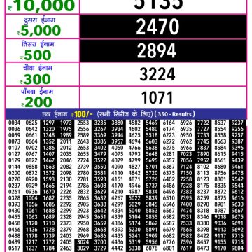 Lottery Result Today November 29, 2025