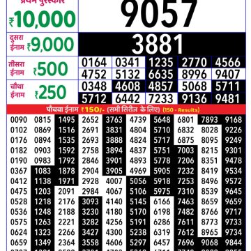 Lottery Result Today November 29, 2025