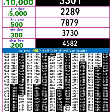 Lottery Result Today November 29, 2025