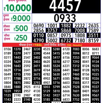 Lottery Result Today November 30, 2025
