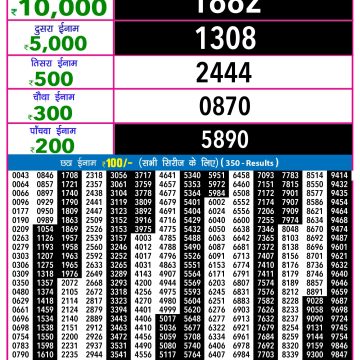 Lottery Result Today November 30, 2025