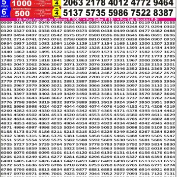 Lottery Result Today December 3, 2025