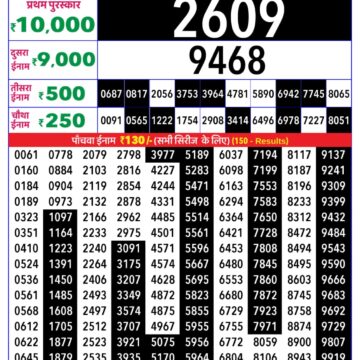 Lottery Result Today December 5, 2025
