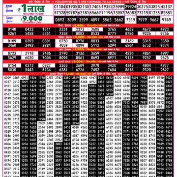 Lottery Result Today December 9, 2025