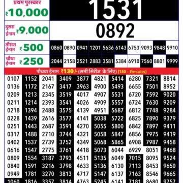 Lottery Result Today December 10, 2025