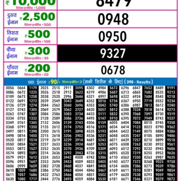 Lottery Result Today December 13, 2025