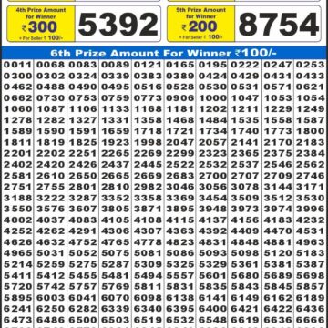 Lottery Result Today December 14, 2025