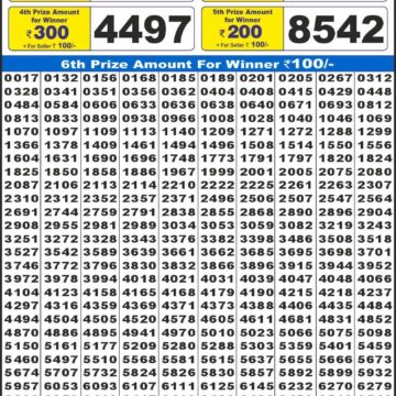 Lottery Result Today December 17, 2025
