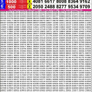 Lottery Result Today December 17, 2025