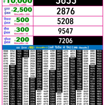 Lottery Result Today December 19, 2025