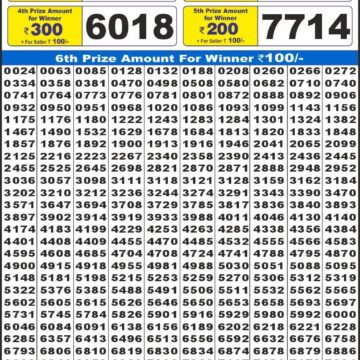 Lottery Result Today December 19, 2025
