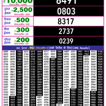Lottery Result Today December 19, 2025