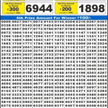 Lottery Result Today December 7, 2025