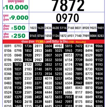 Lottery Result Today January 11, 2026