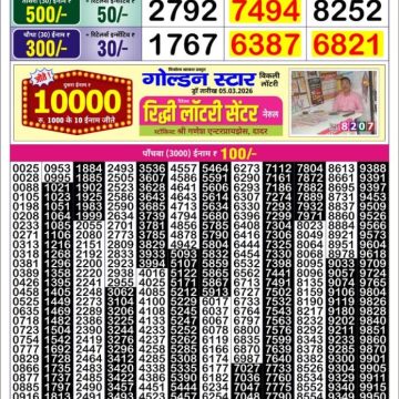 Lottery Result Today March 6, 2026