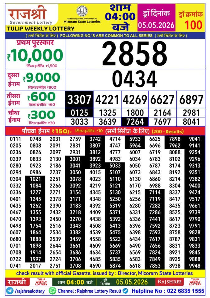 Lottery Result Today 05.05.26