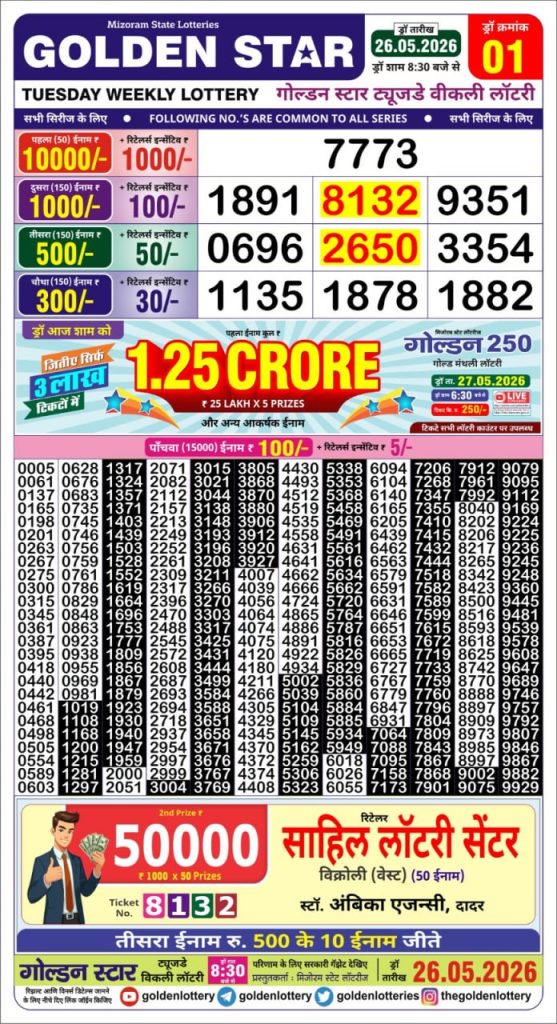 Lottery Result Today 26.05.26