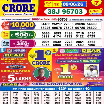 Lottery Result Today 09.06.26