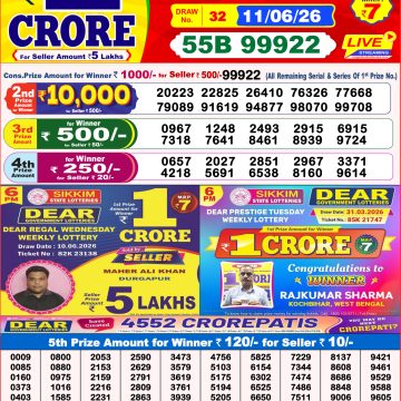 Lottery Result Today 11.06.26