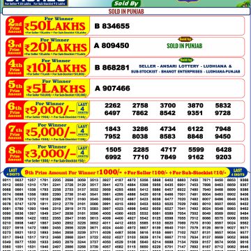 Lottery Result Today 13.06.26